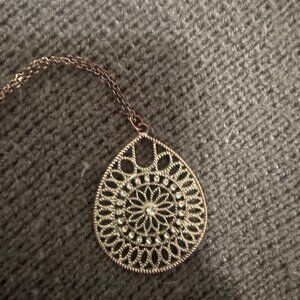 Long Teardrop Pendant Necklace